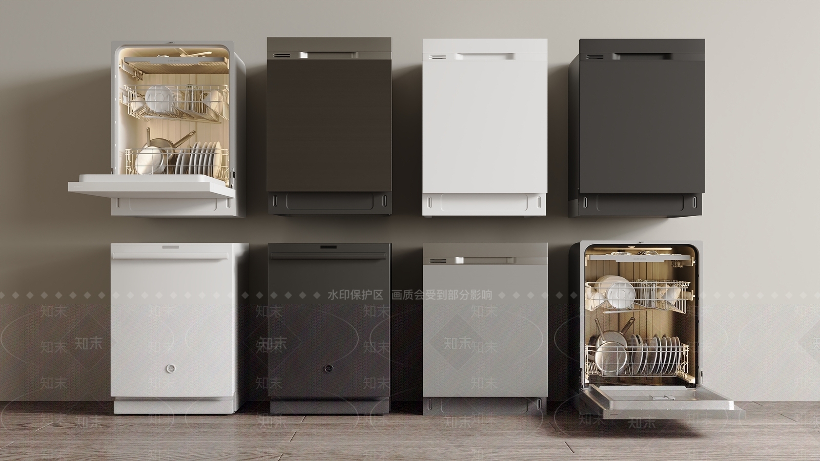 洗碗机SU模型下载【ID:1198732714】