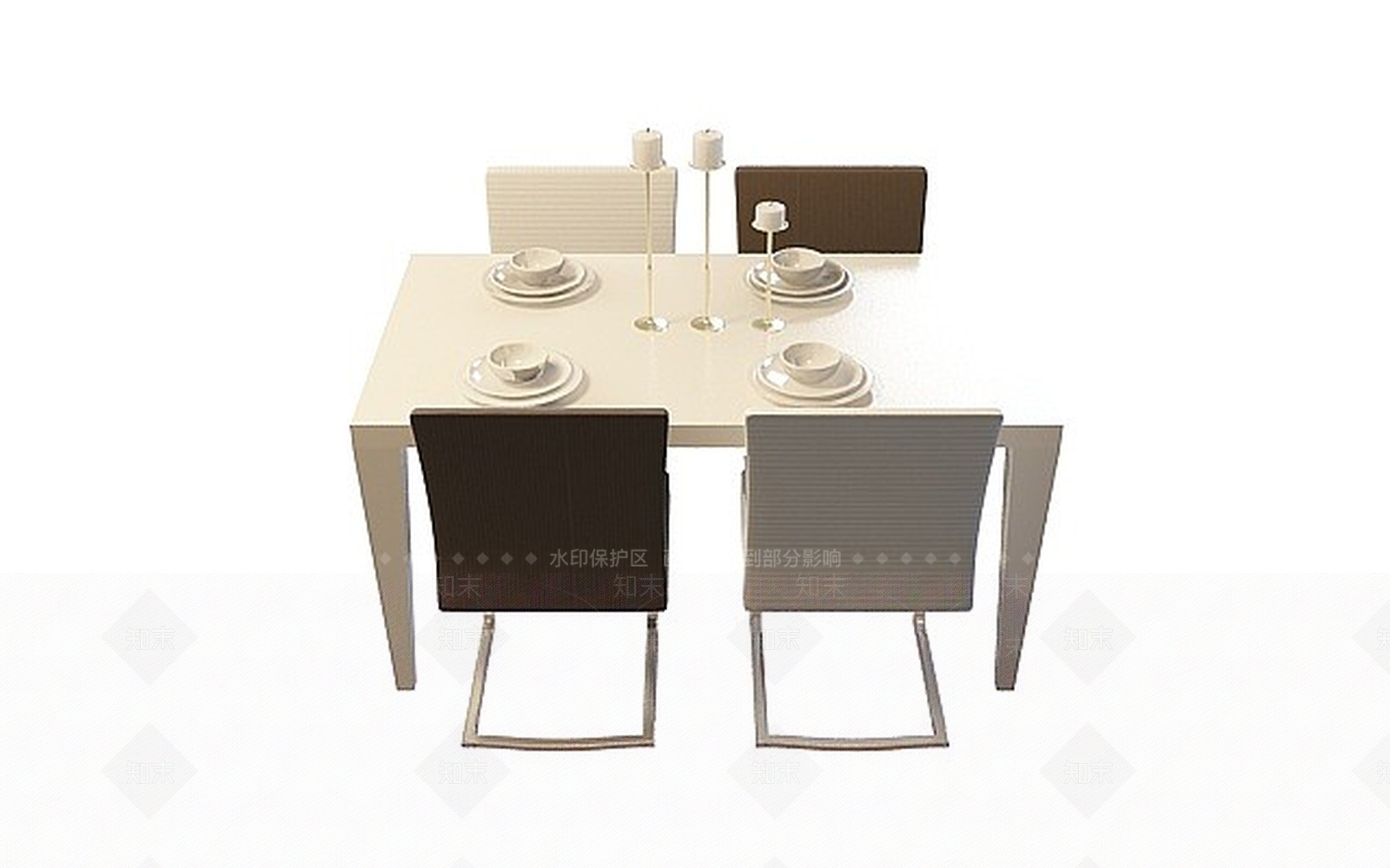 现代书桌椅3D模型下载【ID:1198733424】