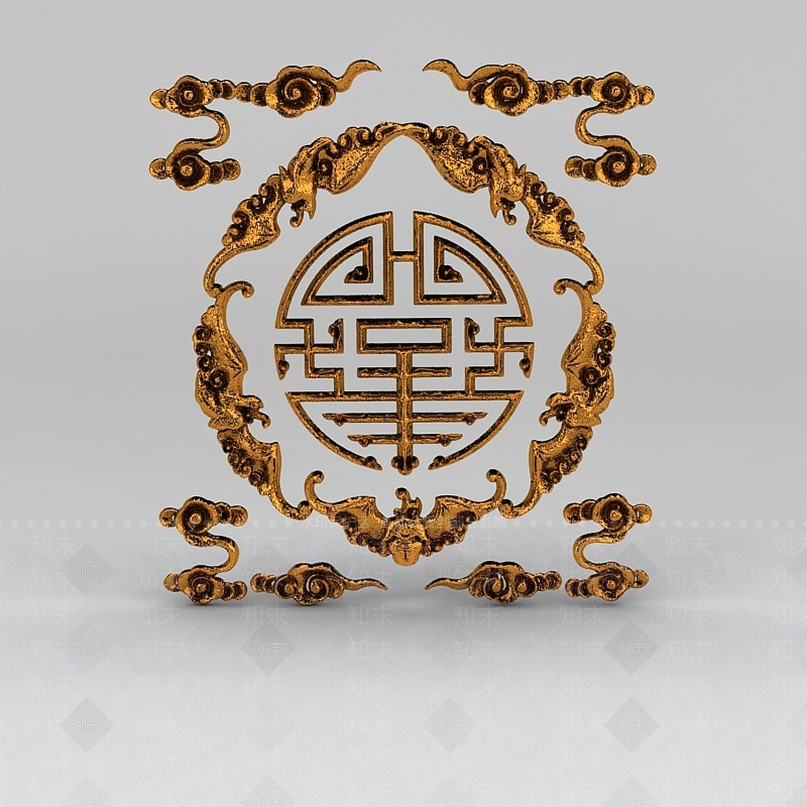 现代摆件组合3D模型下载【ID:1198733617】
