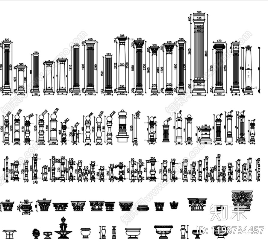 欧式轻奢其他图库施工图下载【ID:1198734457】