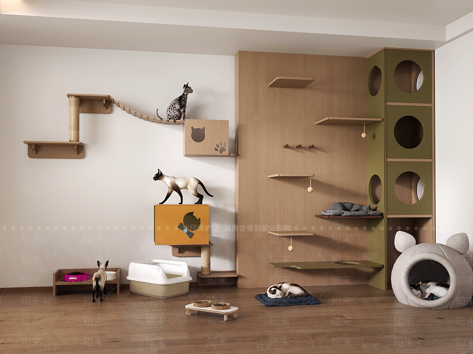 猫爬架3D模型下载【ID:1198735601】