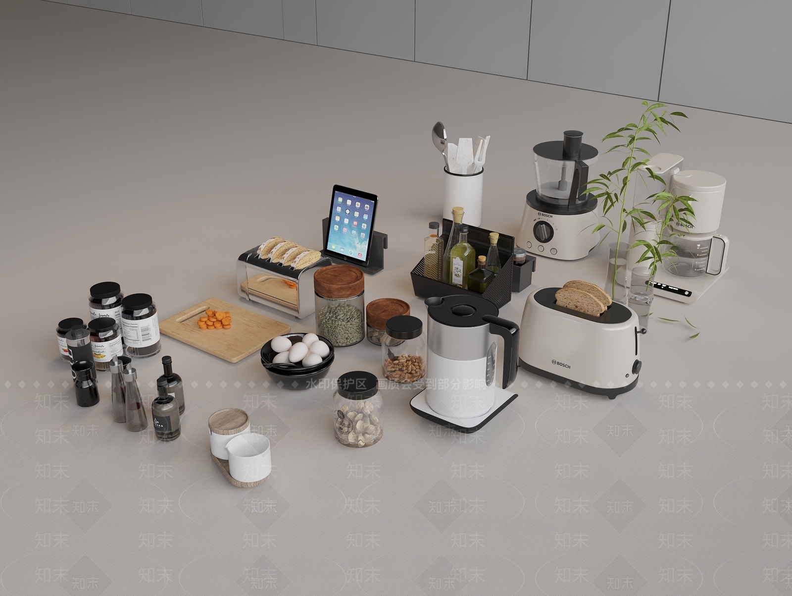 厨房用品3D模型下载【ID:1198736166】