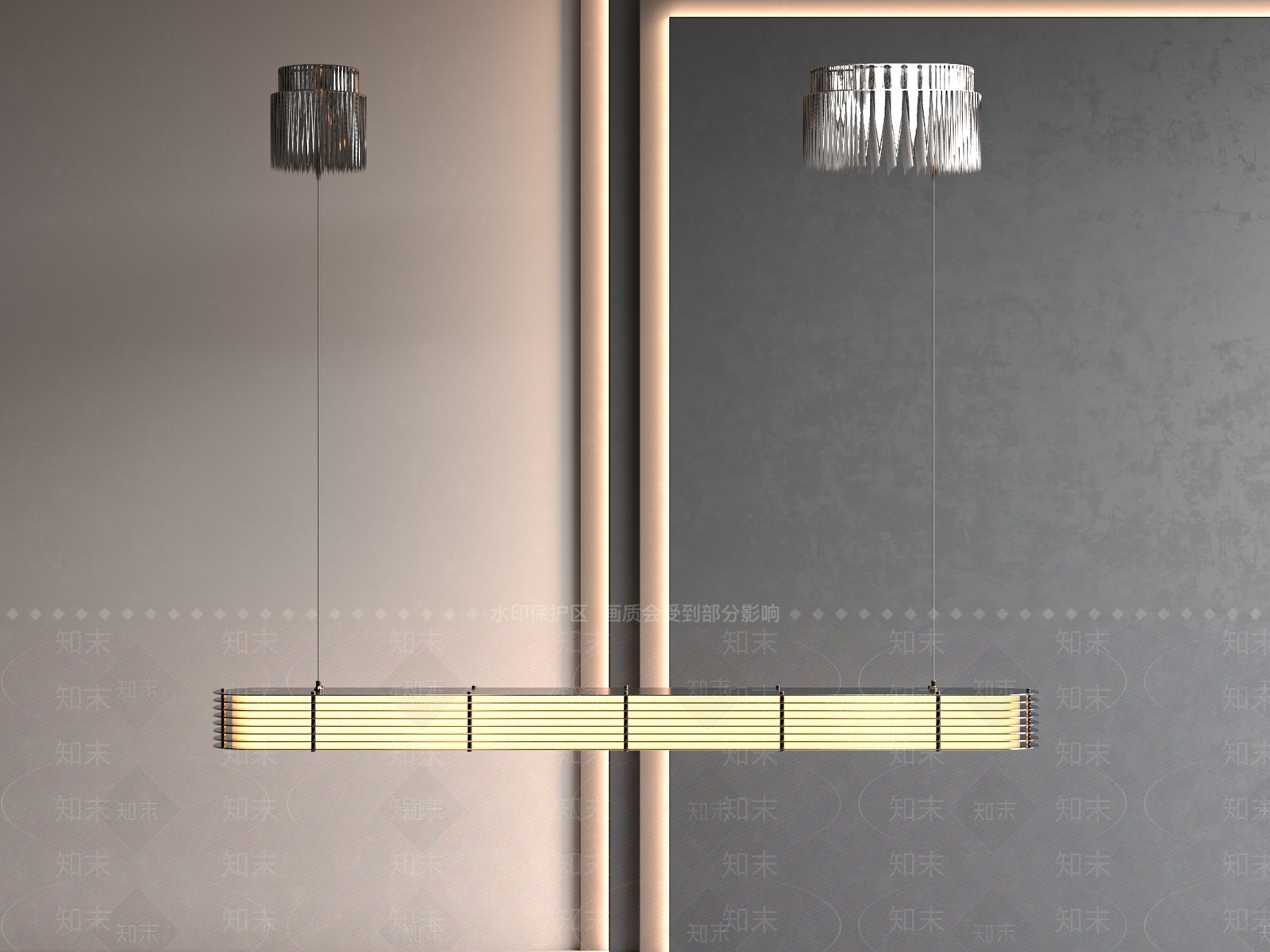 现代吊灯3D模型下载【ID:1198737604】