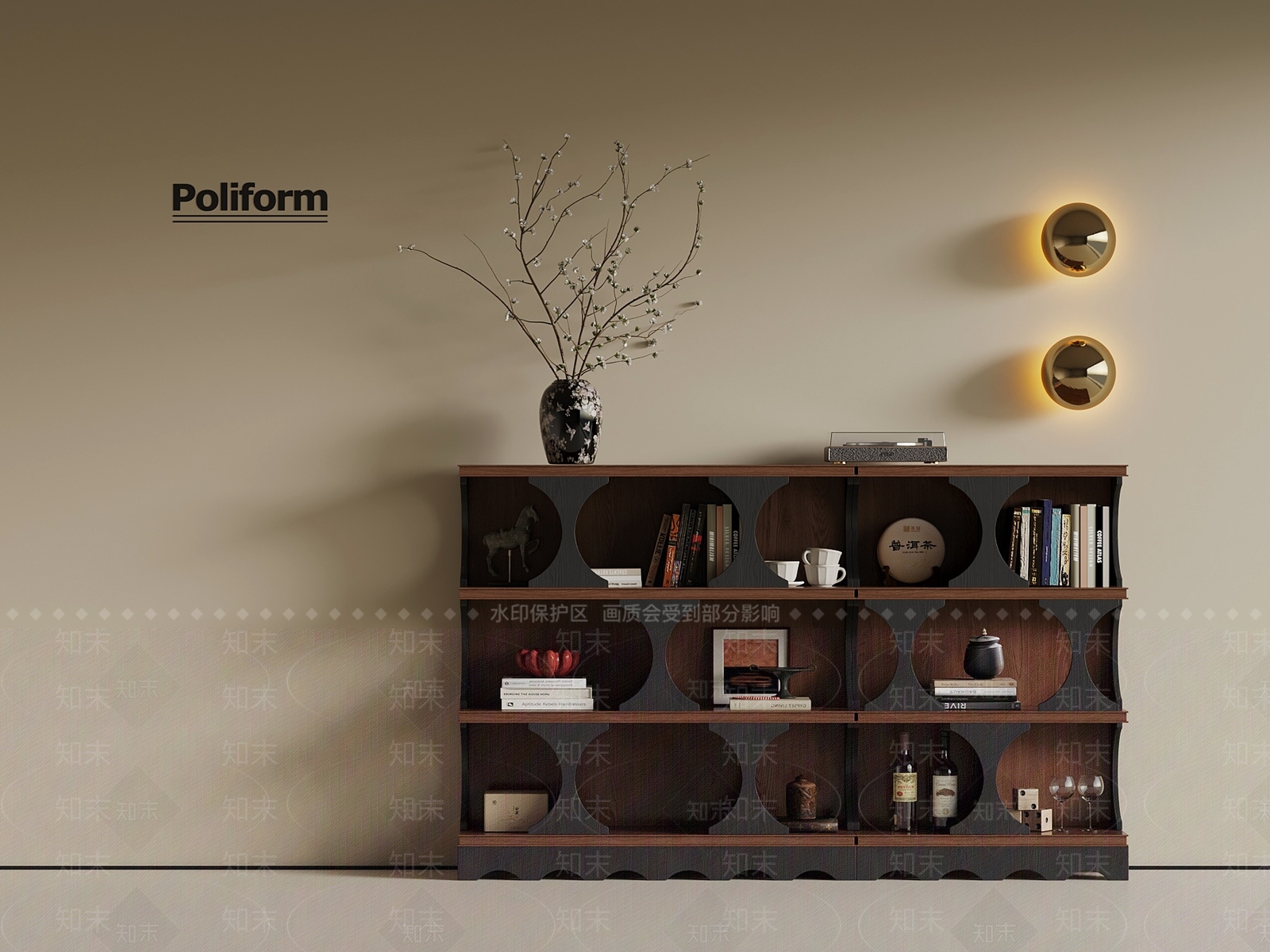 法式复古书柜3D模型下载【ID:1198738447】