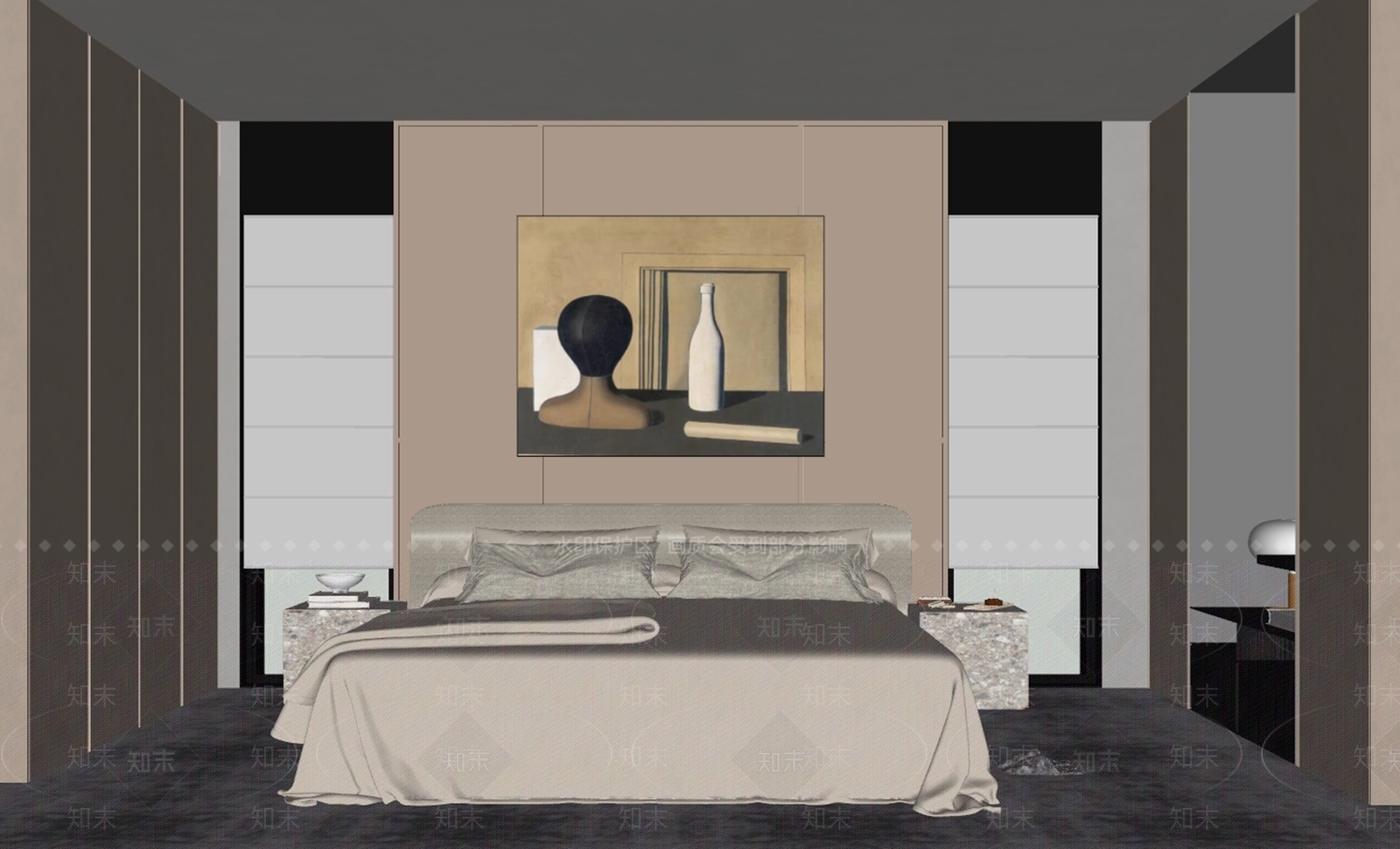 设计感挂画挂画SU模型下载【ID:1227300834】