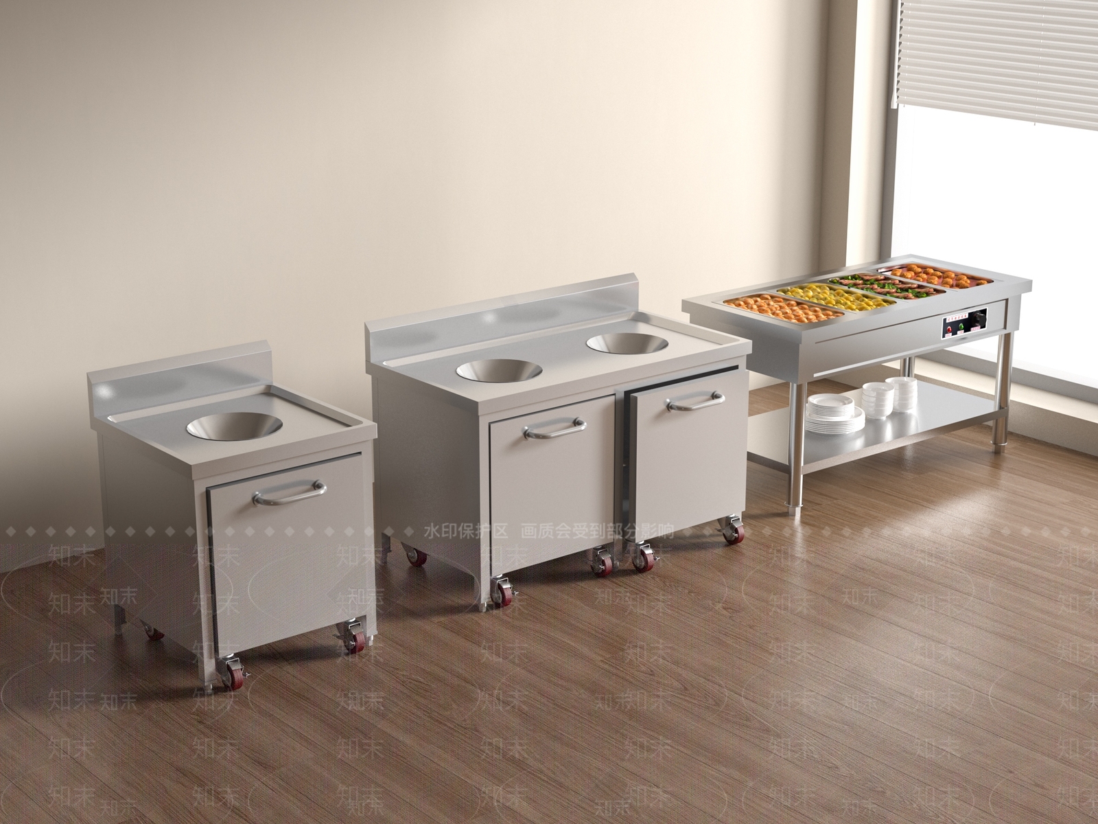 现代食堂3D模型下载【ID:1198741320】