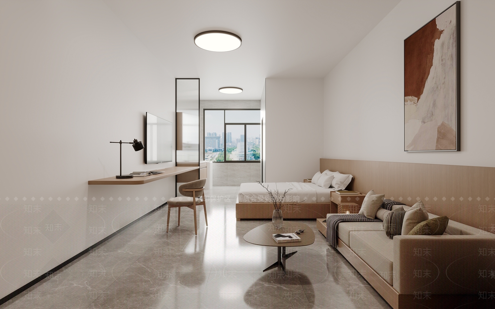 现代宿舍3D模型下载【ID:1198742500】