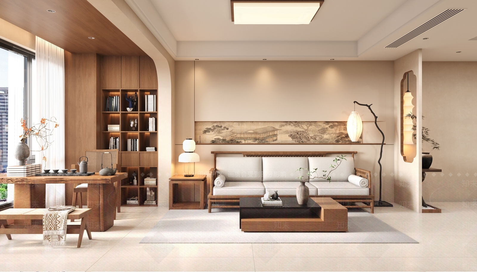禅意家居餐厅3D模型下载【ID:1215167232】