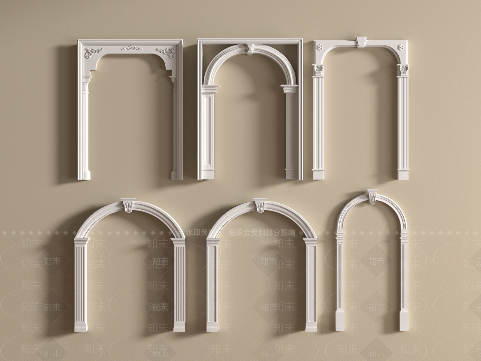 法式欧式门套SU模型下载【ID:1198745446】