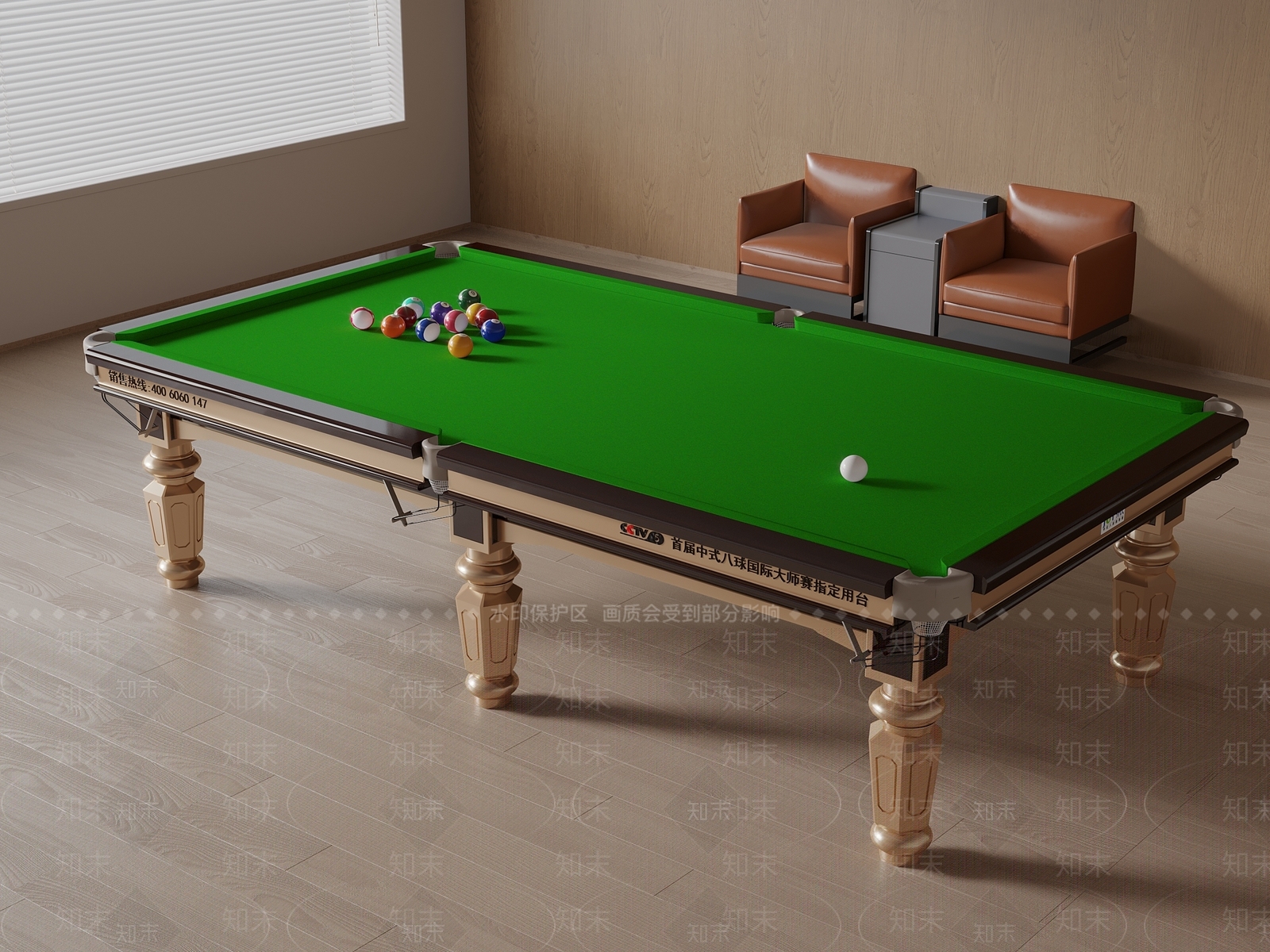 台球桌SU模型下载【ID:1198746382】