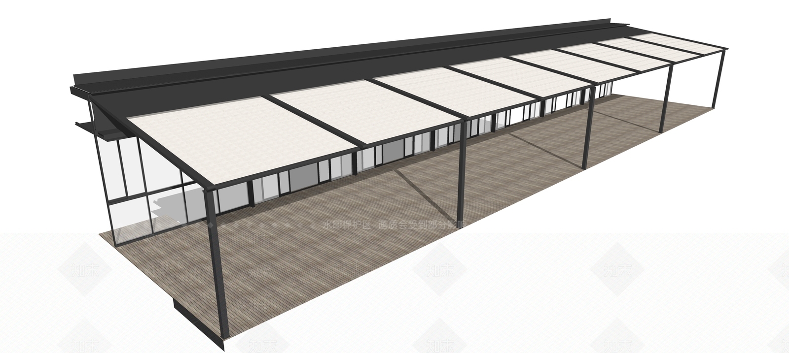 现代雨棚SU模型下载【ID:1198747169】