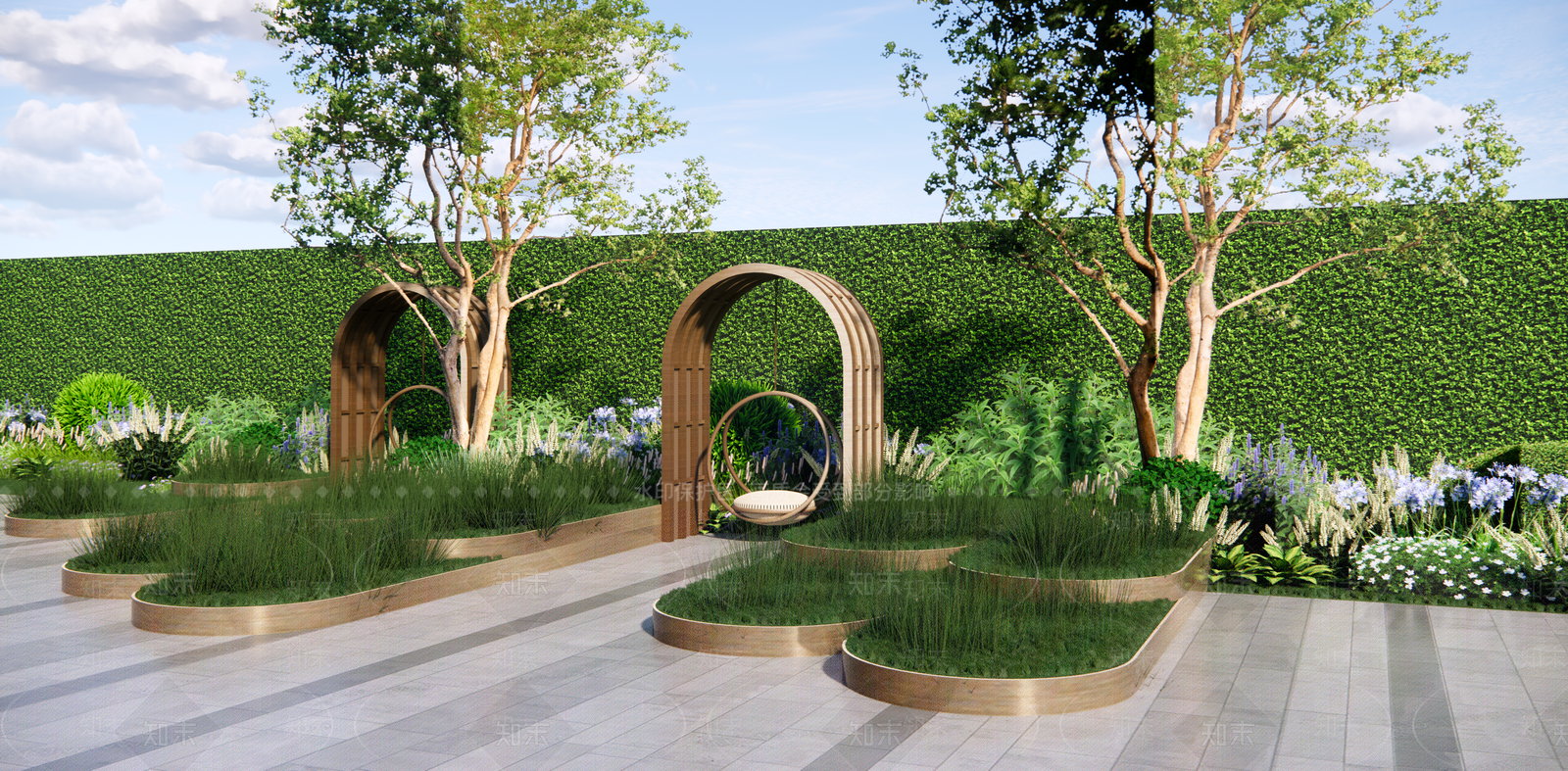 现代秋千SU模型下载【ID:1198747622】