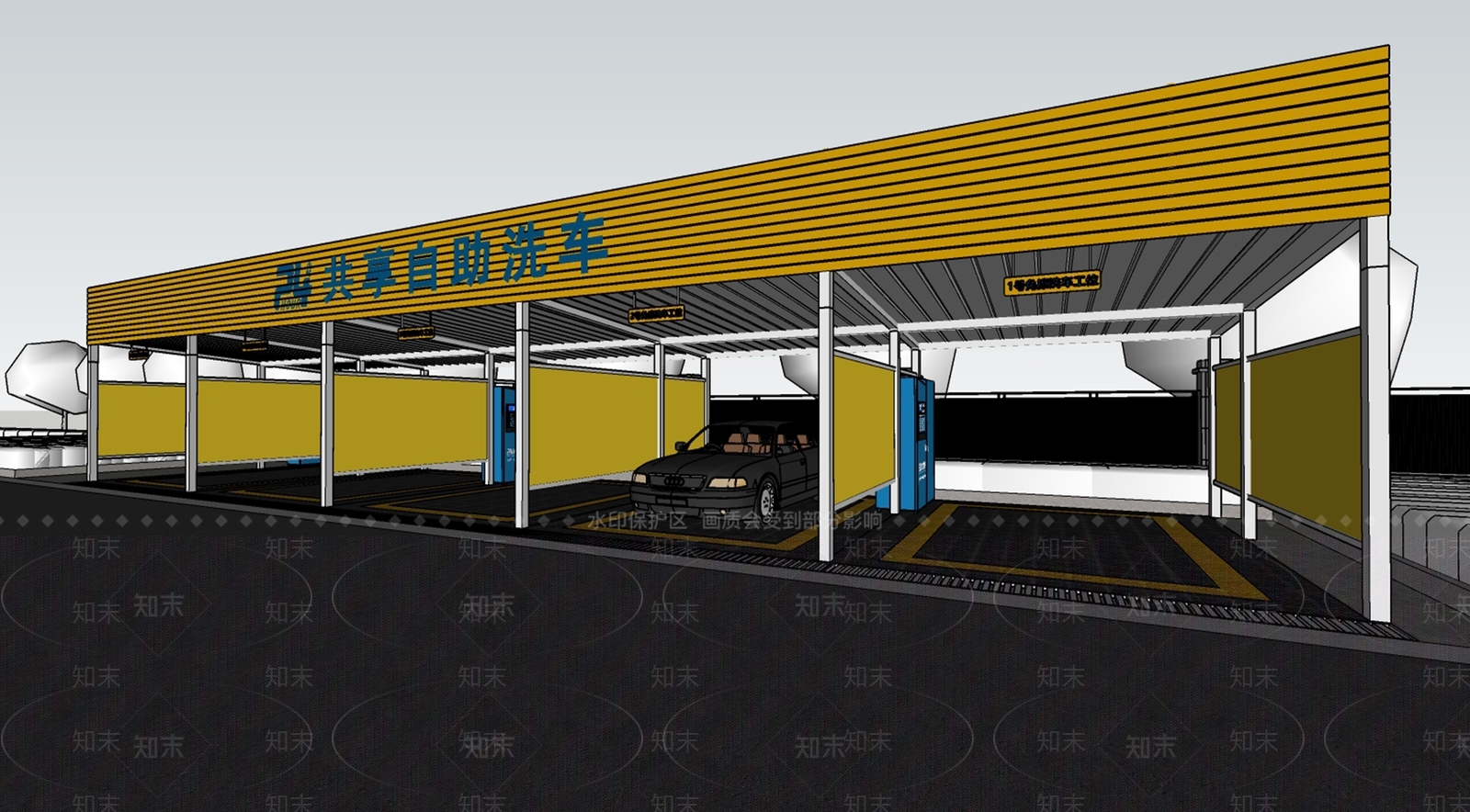 现代汽车4S店SU模型下载【ID:1198765433】