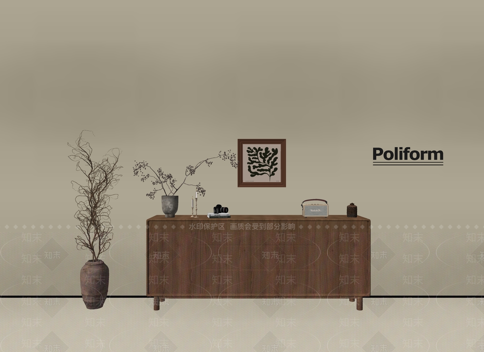 现代玄关柜SU模型下载【ID:1198750099】