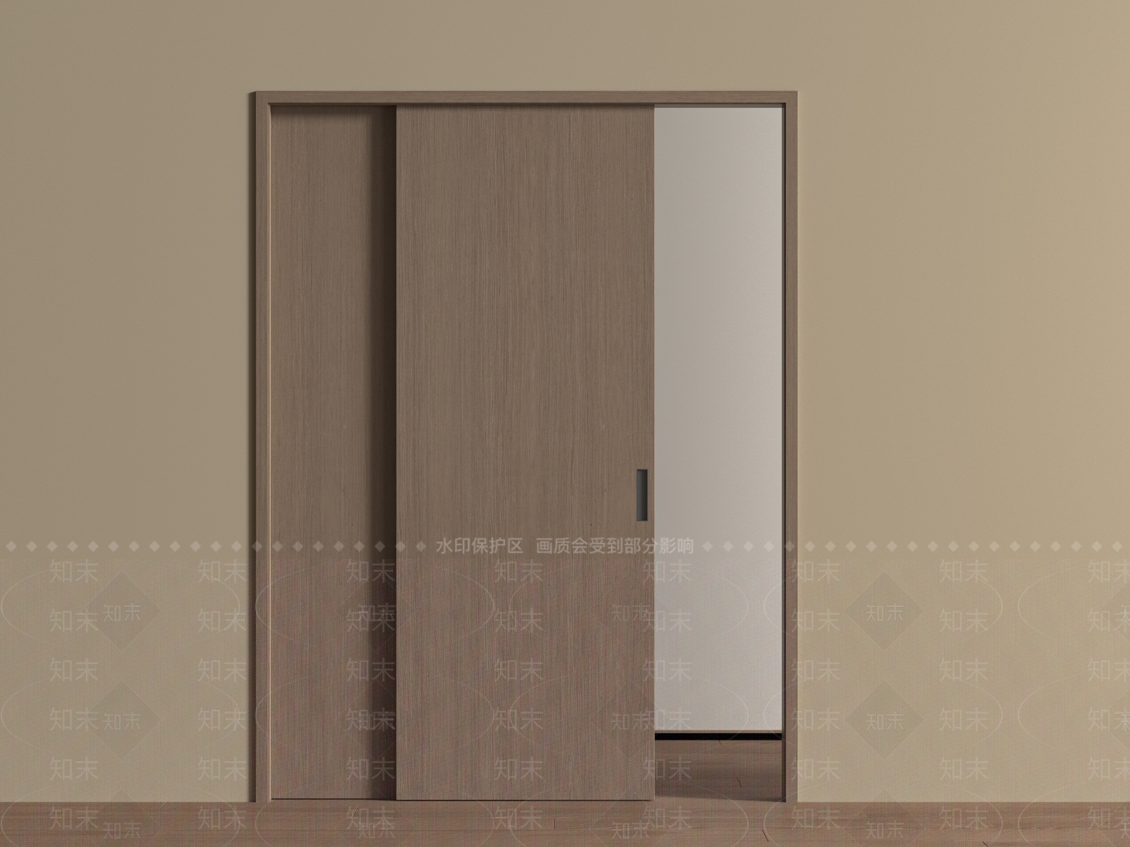 现代推拉门SU模型下载【ID:1198750304】