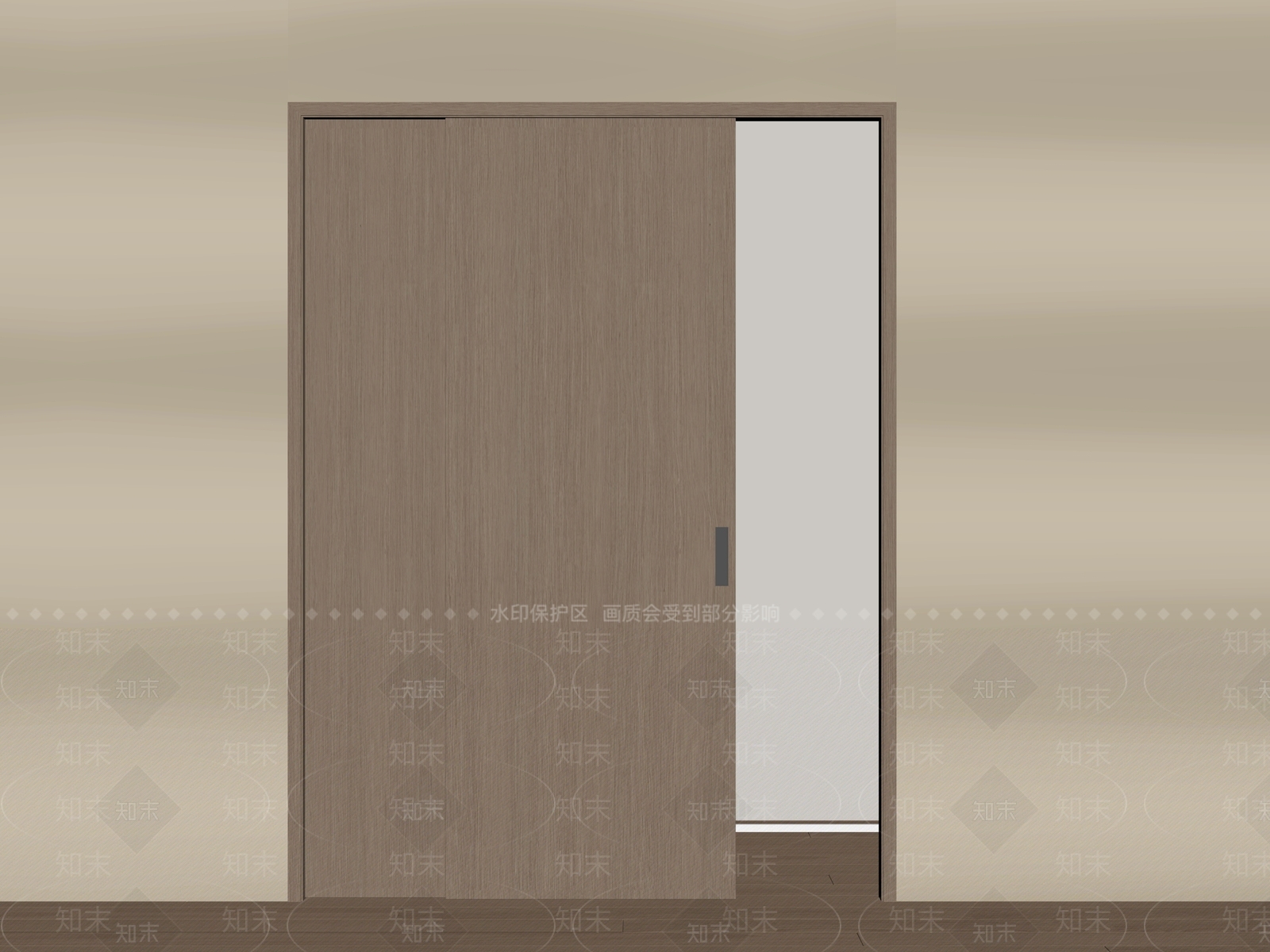 现代推拉门SU模型下载【ID:1198750304】