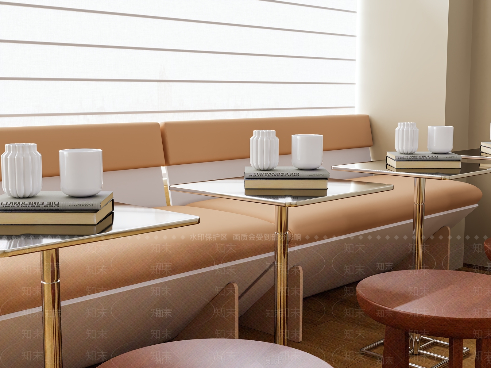 现代复古卡座沙发SU模型下载【ID:1198750897】