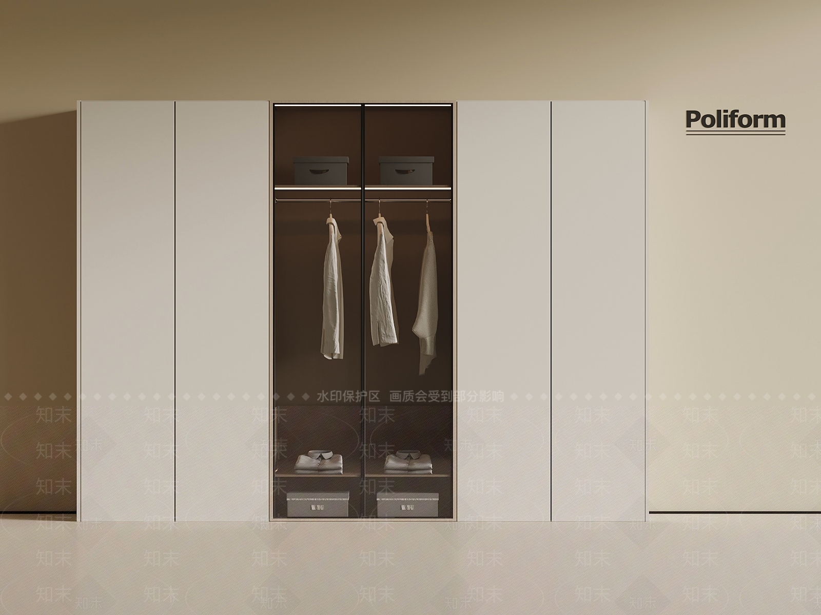 现代简约衣柜SU模型下载【ID:1198751139】