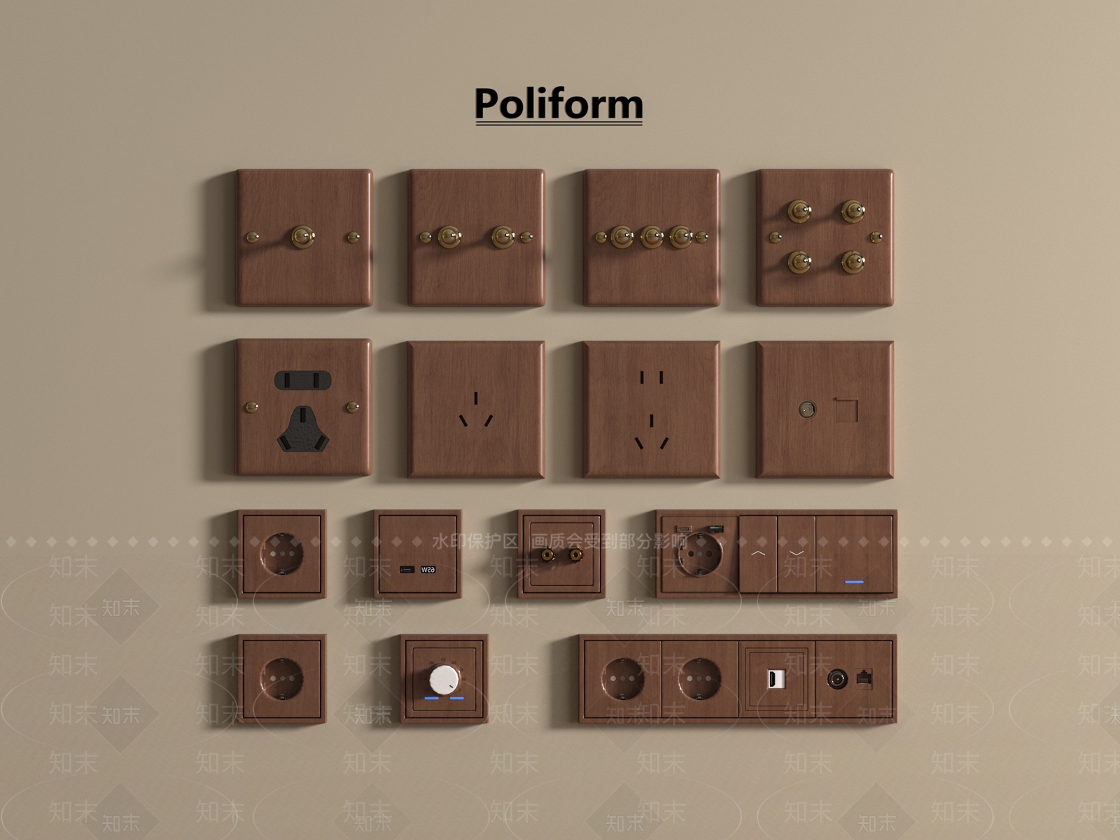 中古插座SU模型下载【ID:1198751517】