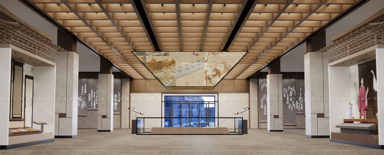 新中式中式博物馆SU模型下载【ID:1198911072】