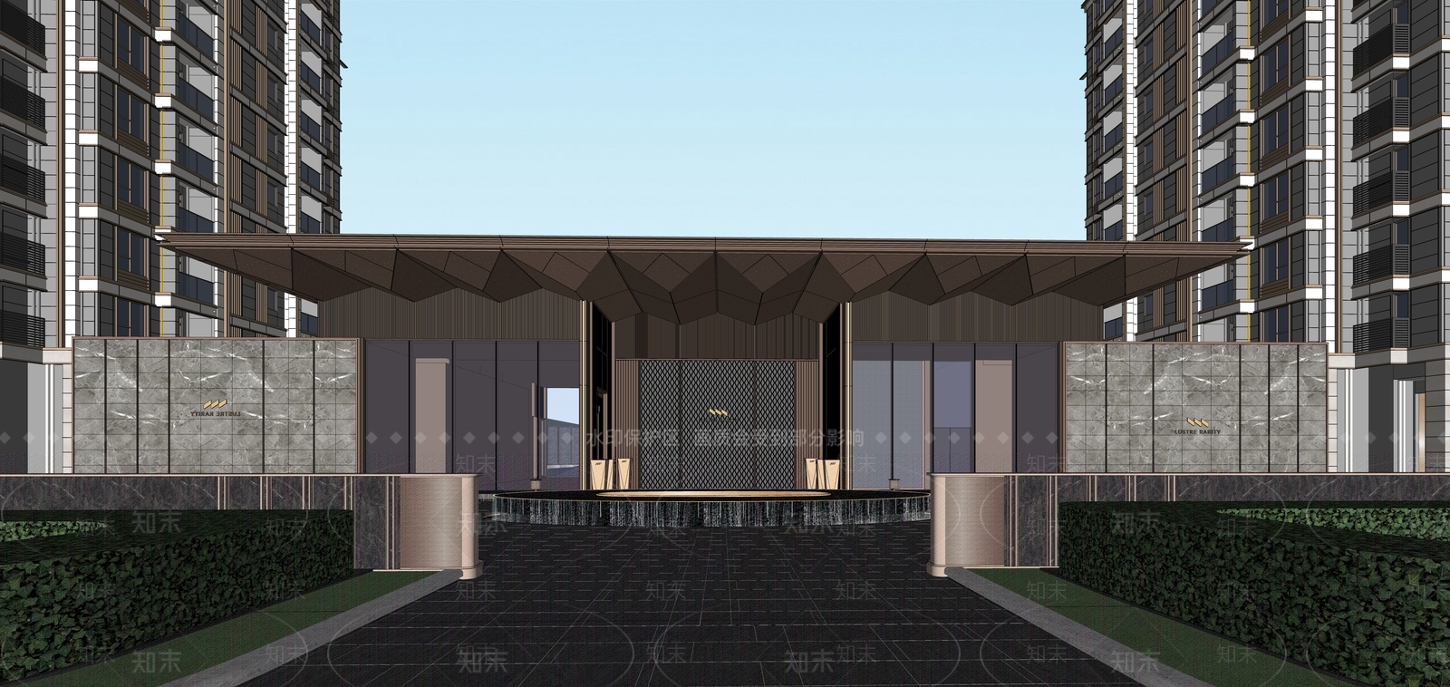 现代小区建筑SU模型下载【ID:1198758831】