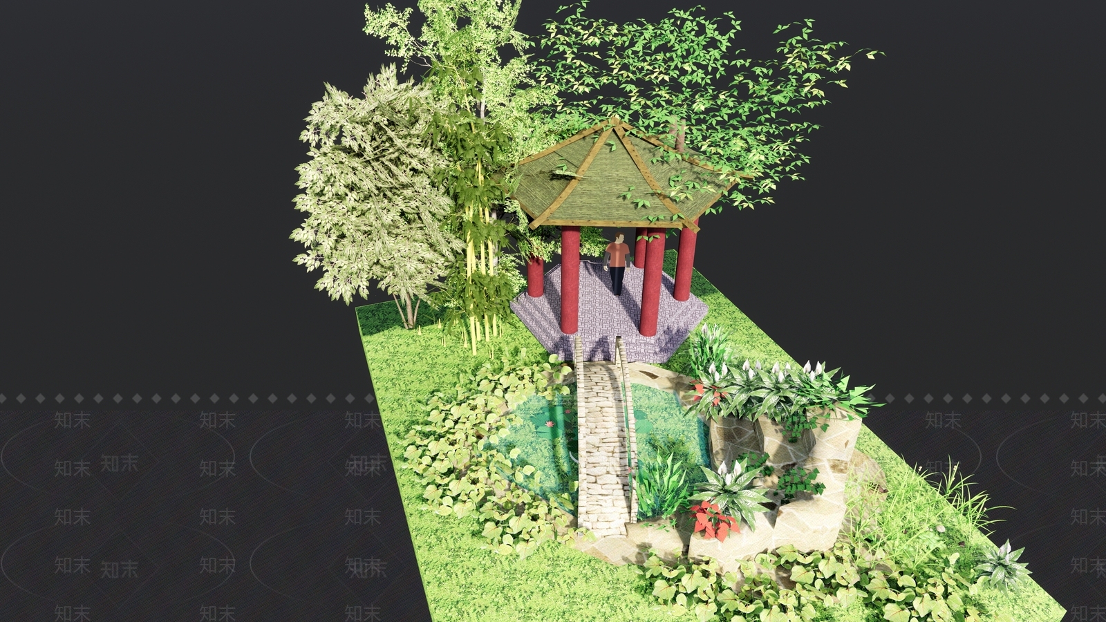 新中式现代其他景观小品SU模型下载【ID:1198761499】