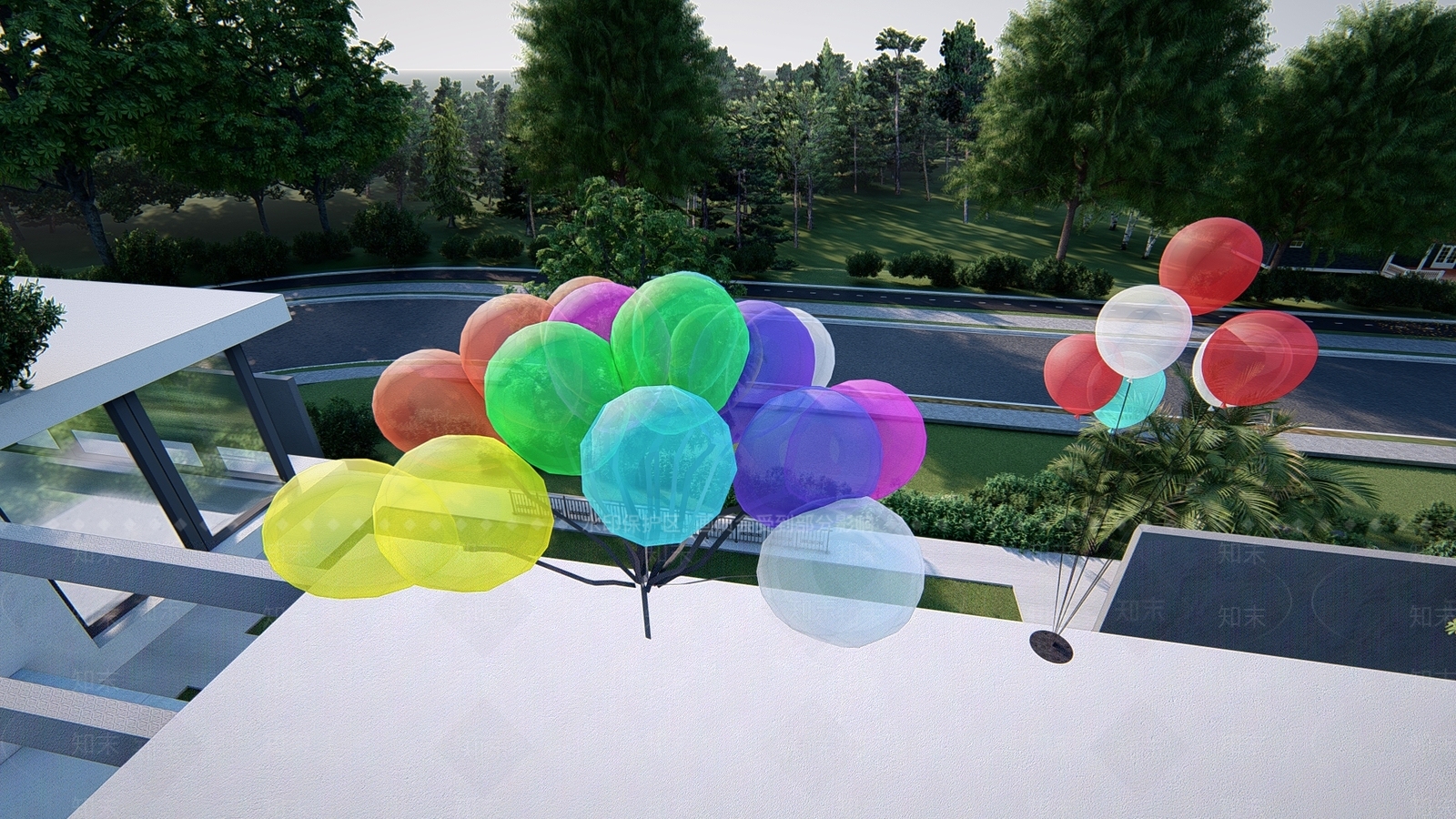 简约气球SU模型下载【ID:1198763300】