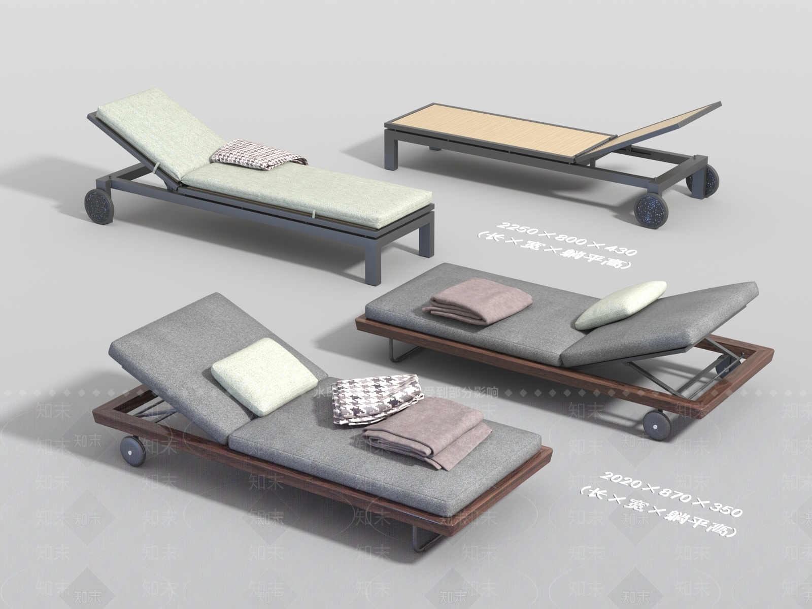 现代躺椅3D模型下载【ID:1198765482】