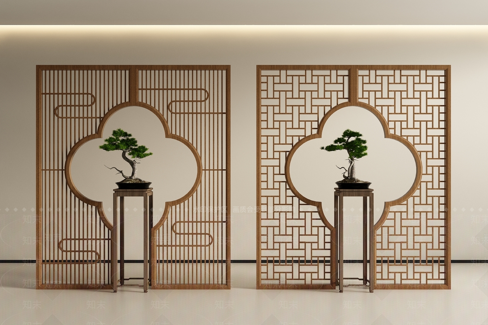中式新中式屏风SU模型下载【ID:1198766290】