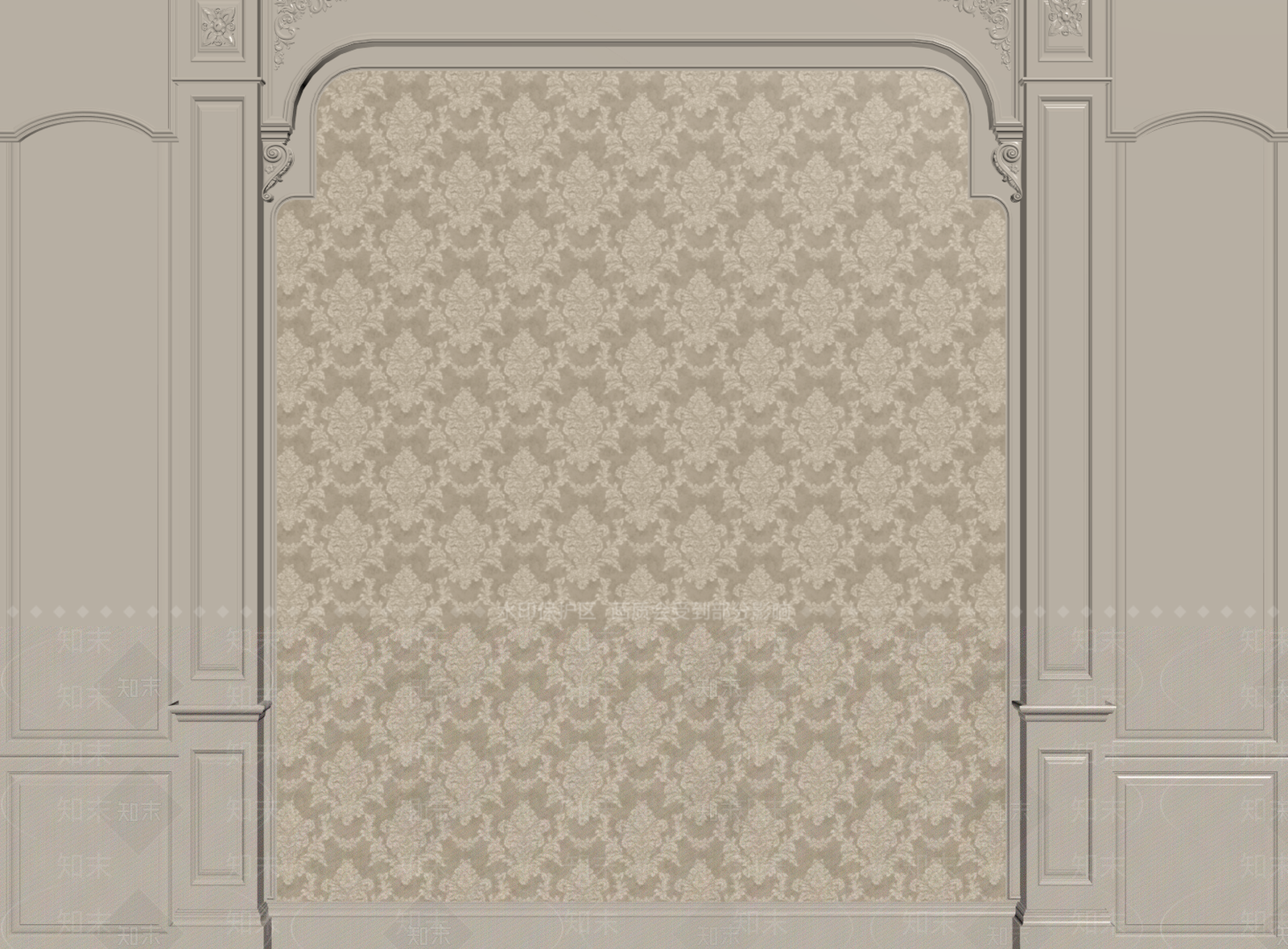 法式欧式背景墙SU模型下载【ID:1198773003】