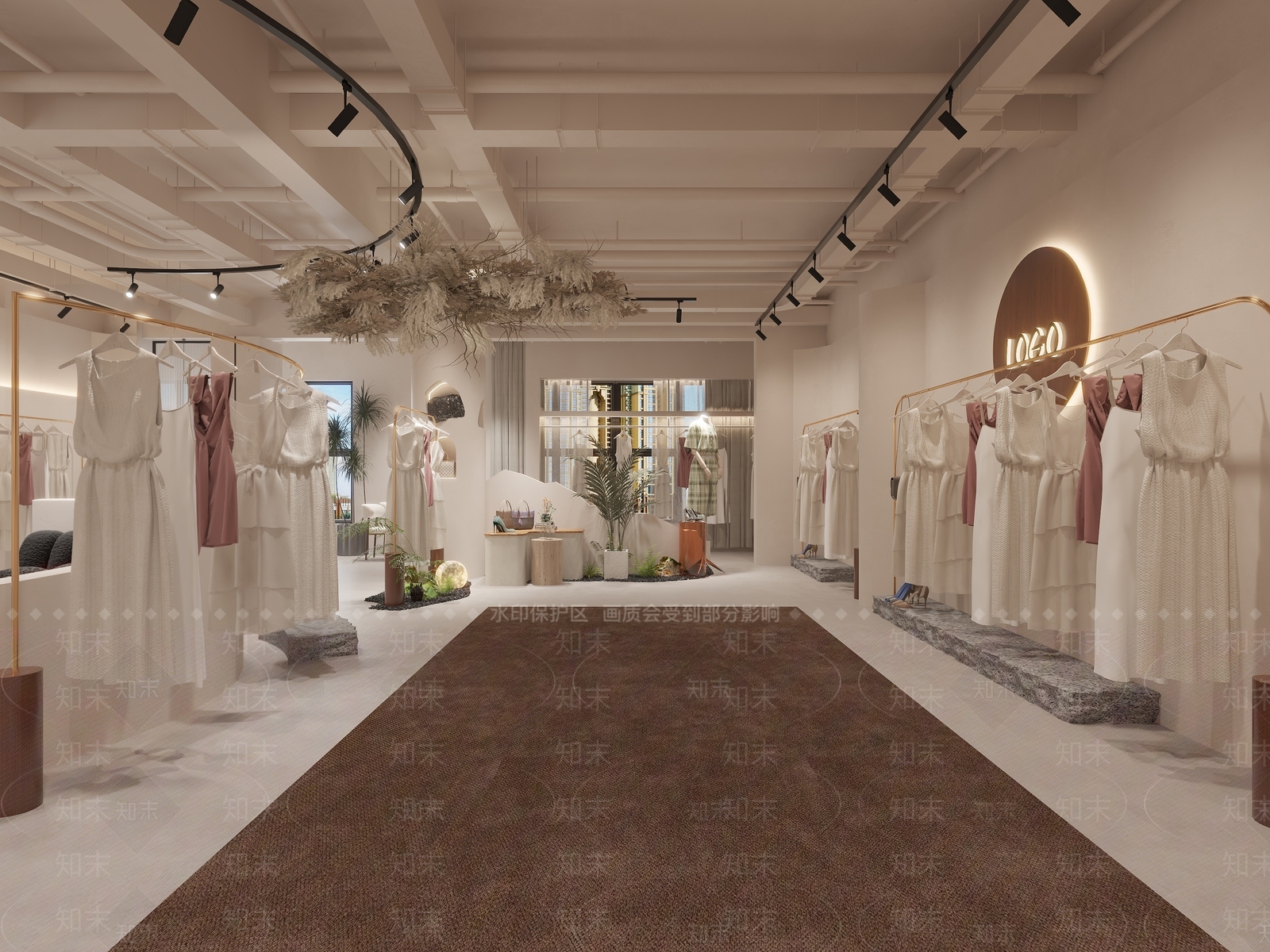 侘寂简约服装店3D模型下载【ID:1198769026】