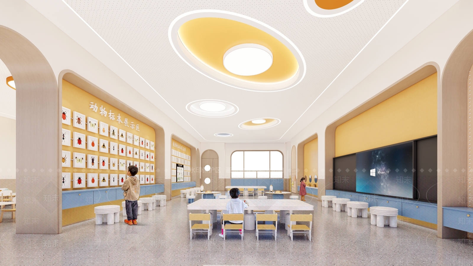 现代幼儿园内部SU模型下载【ID:1198767824】