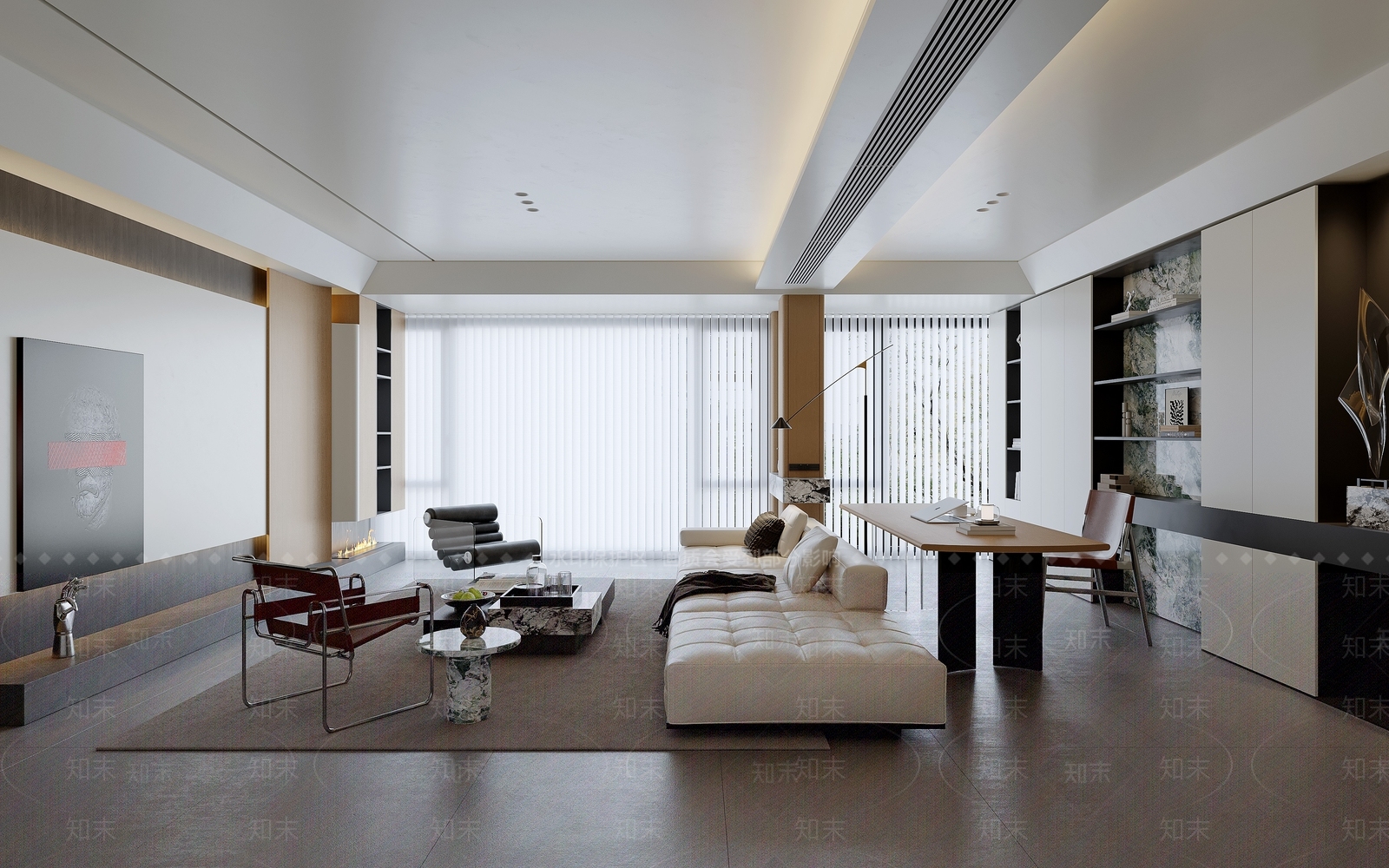 现代客餐厅3D模型下载【ID:1215167594】