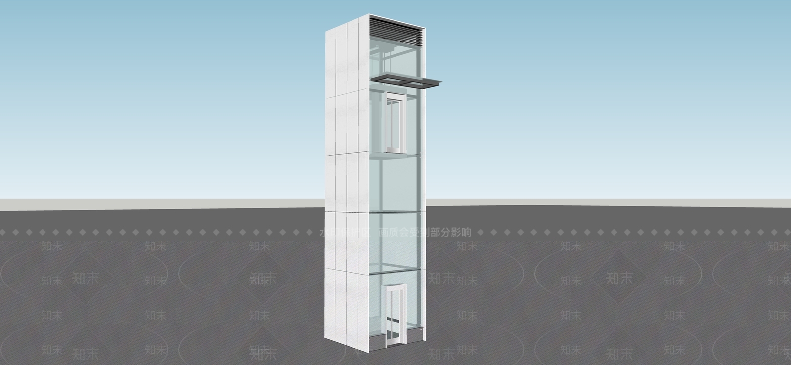 现代观光电梯SU模型下载【ID:1198769896】