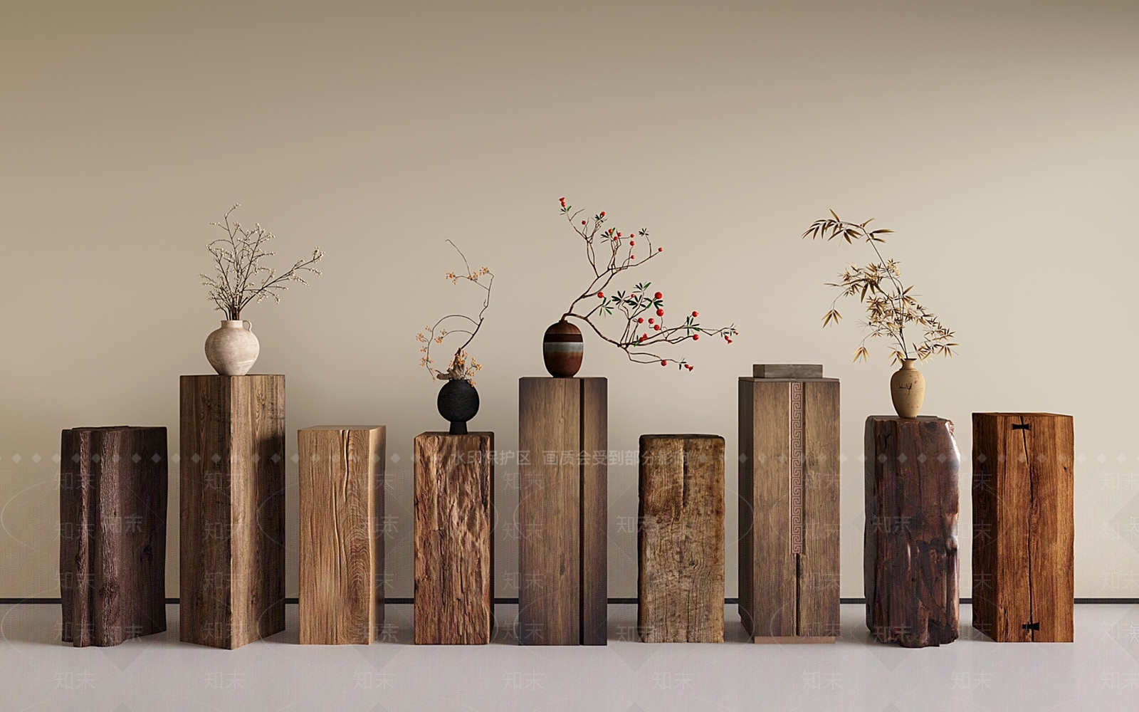 中古侘寂柱子SU模型下载【ID:1198771904】