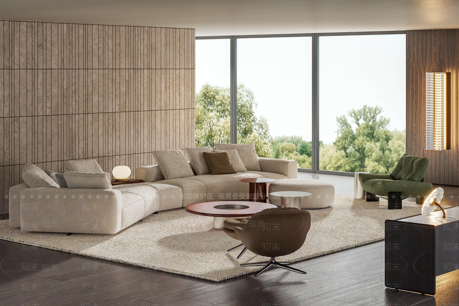 现代沙发组合3D模型下载【ID:1198772170】