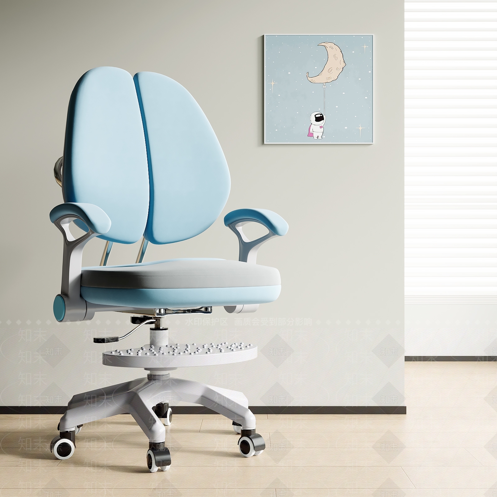 现代简约儿童椅3D模型下载【ID:1198775518】