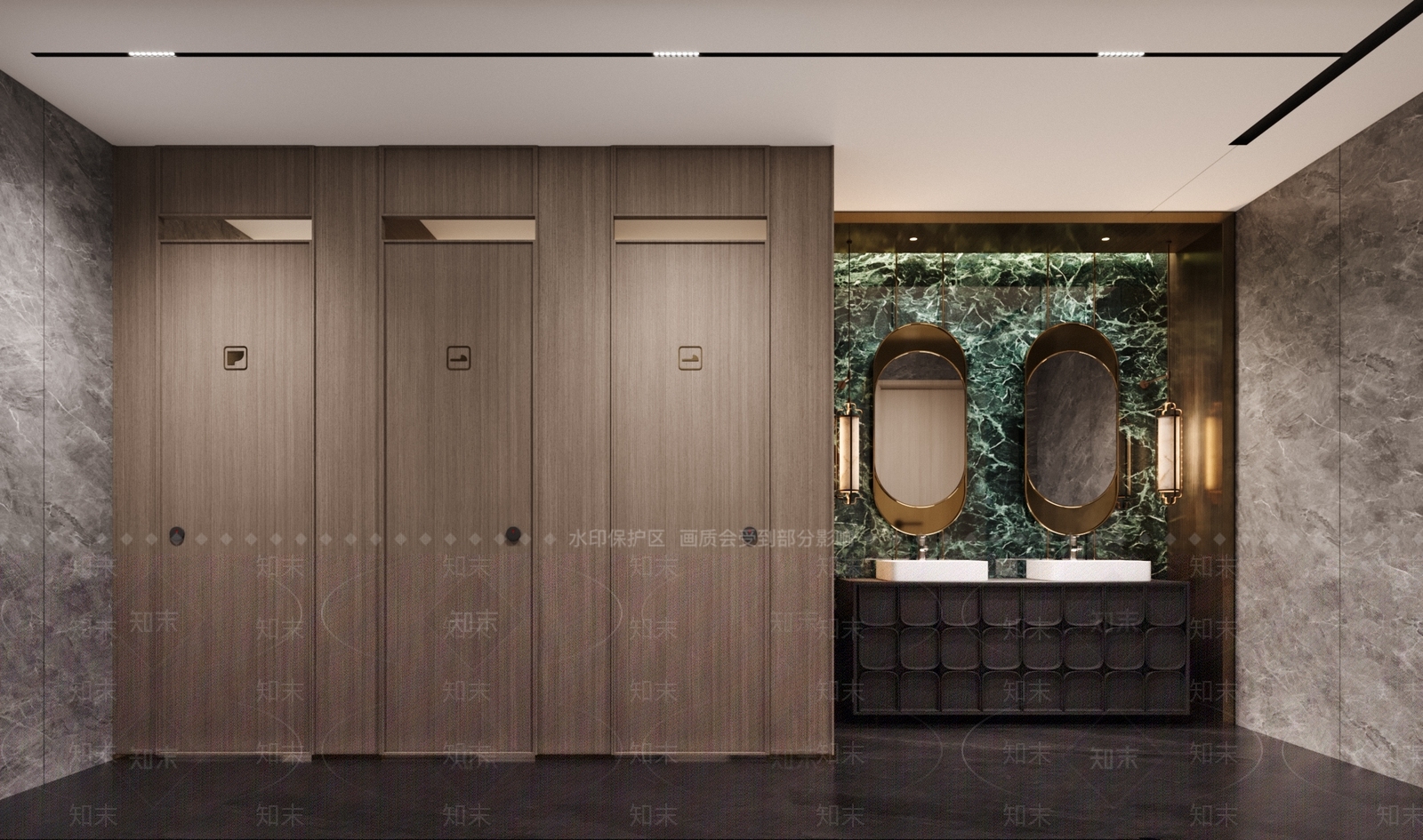 轻奢公共卫生间3D模型下载【ID:1198775989】