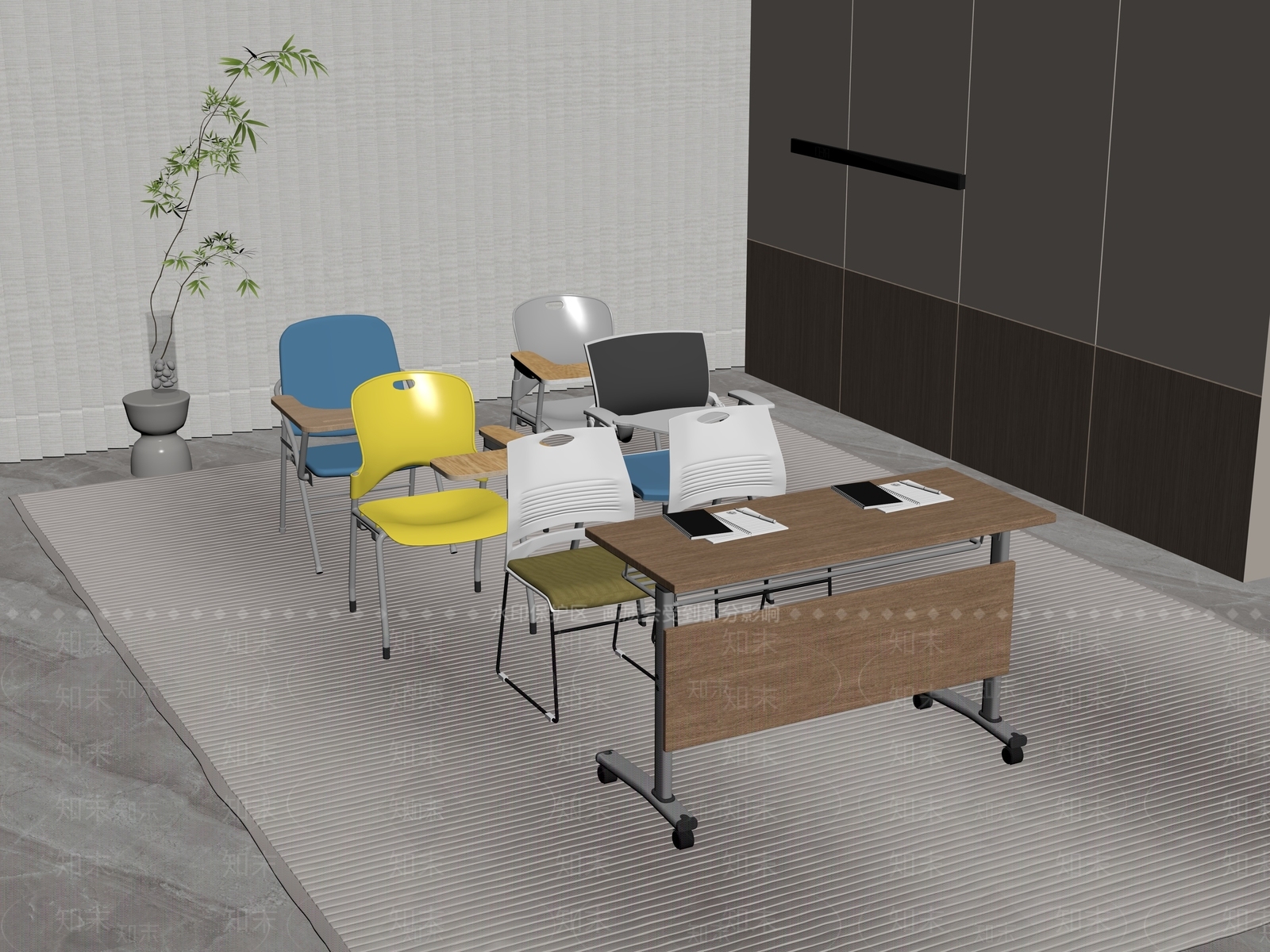 会议桌椅SU模型下载【ID:1198777030】