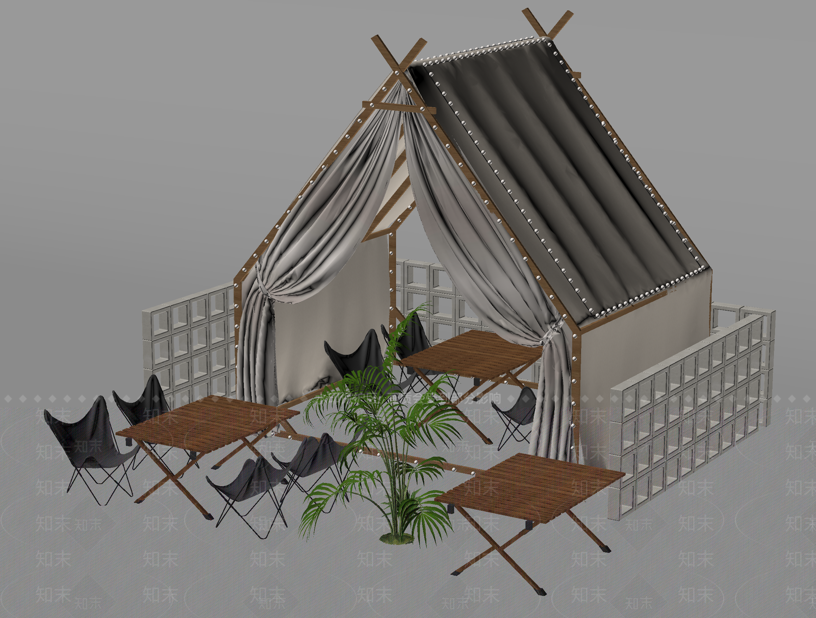 帐篷SU模型下载【ID:1198780668】