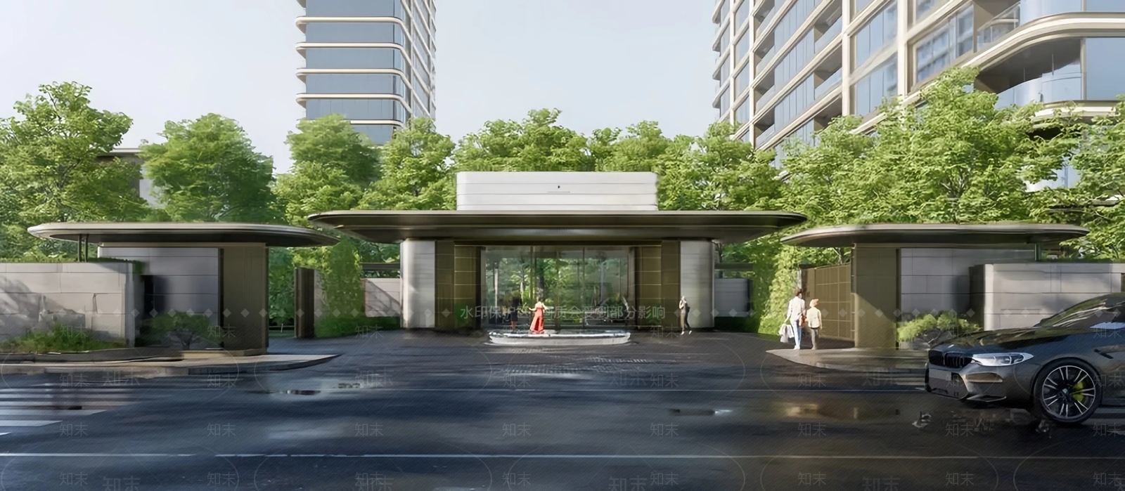 现代小区建筑SU模型下载【ID:1198787684】