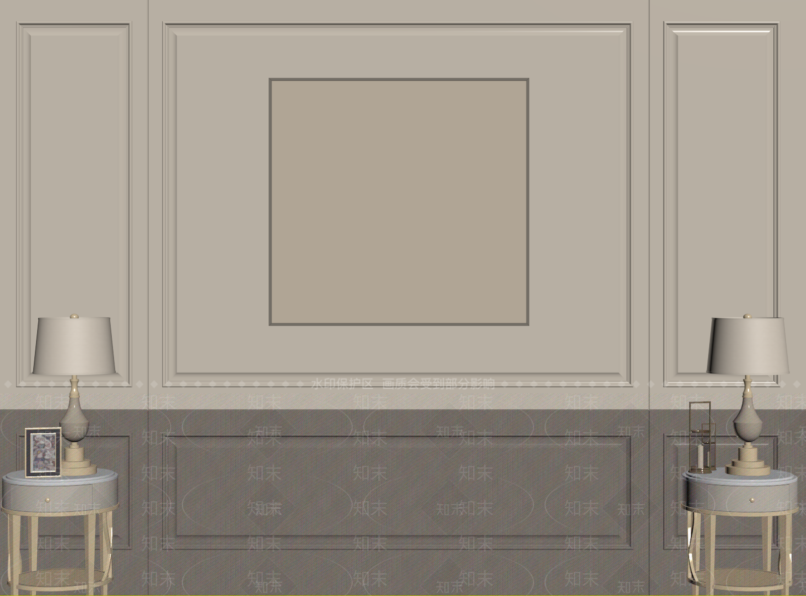 法式欧式背景墙SU模型下载【ID:1198790377】