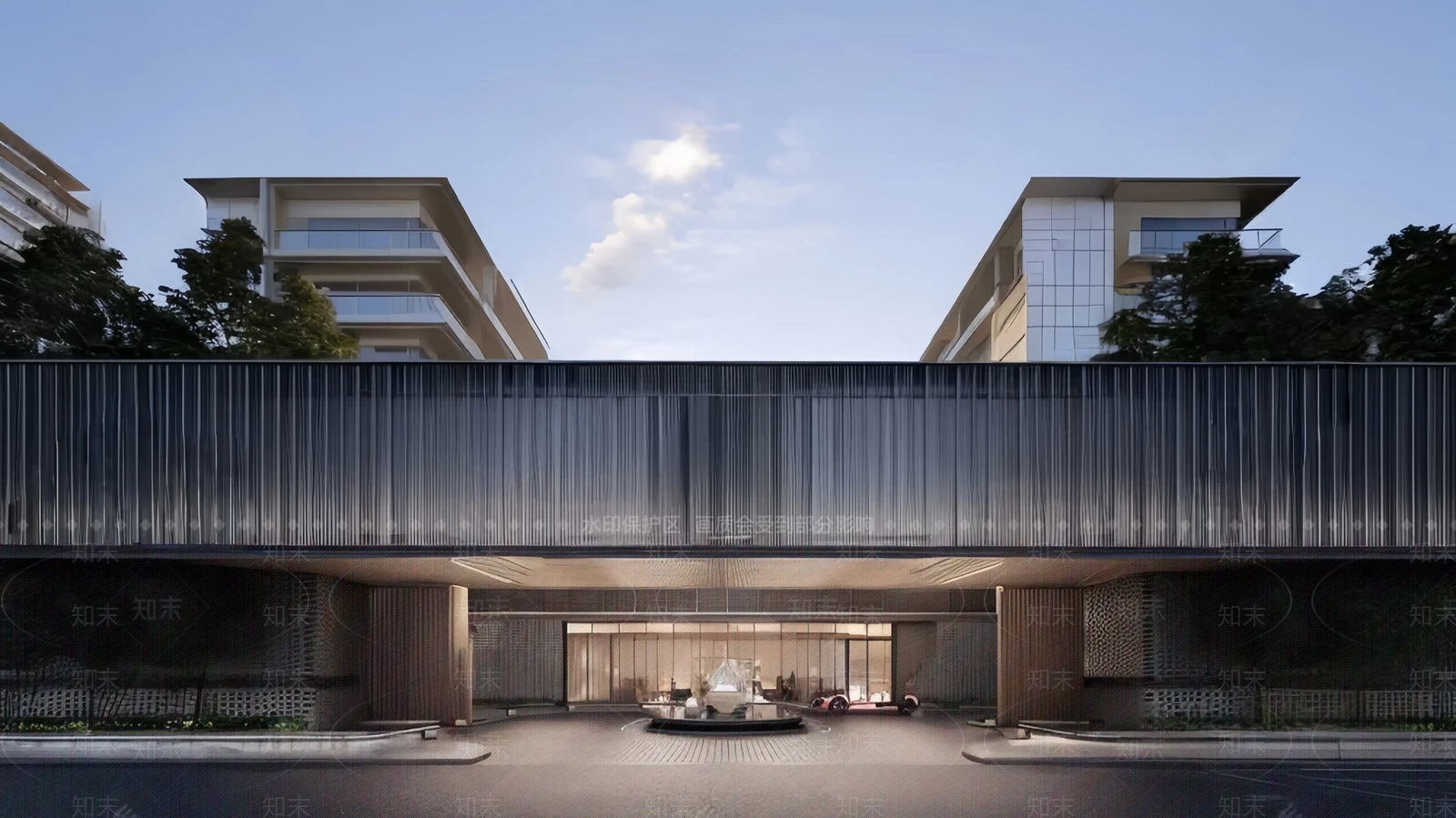 现代小区建筑SU模型下载【ID:1198798463】