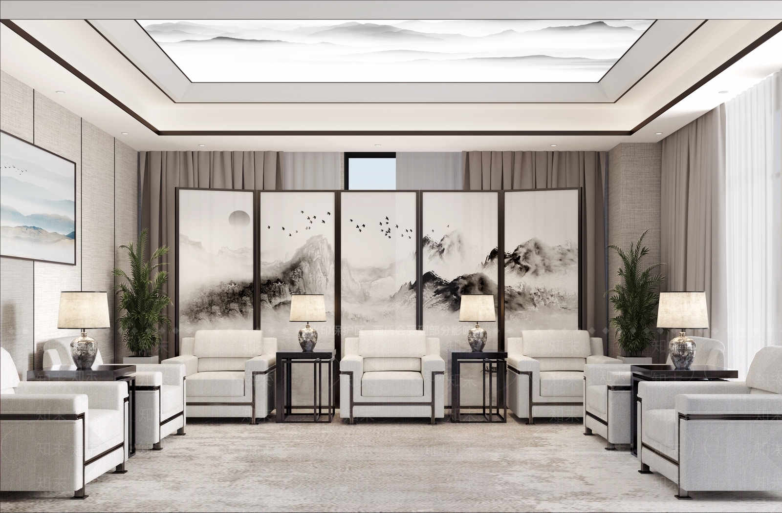 新中式中式接待室3D模型下载【ID:1198798485】
