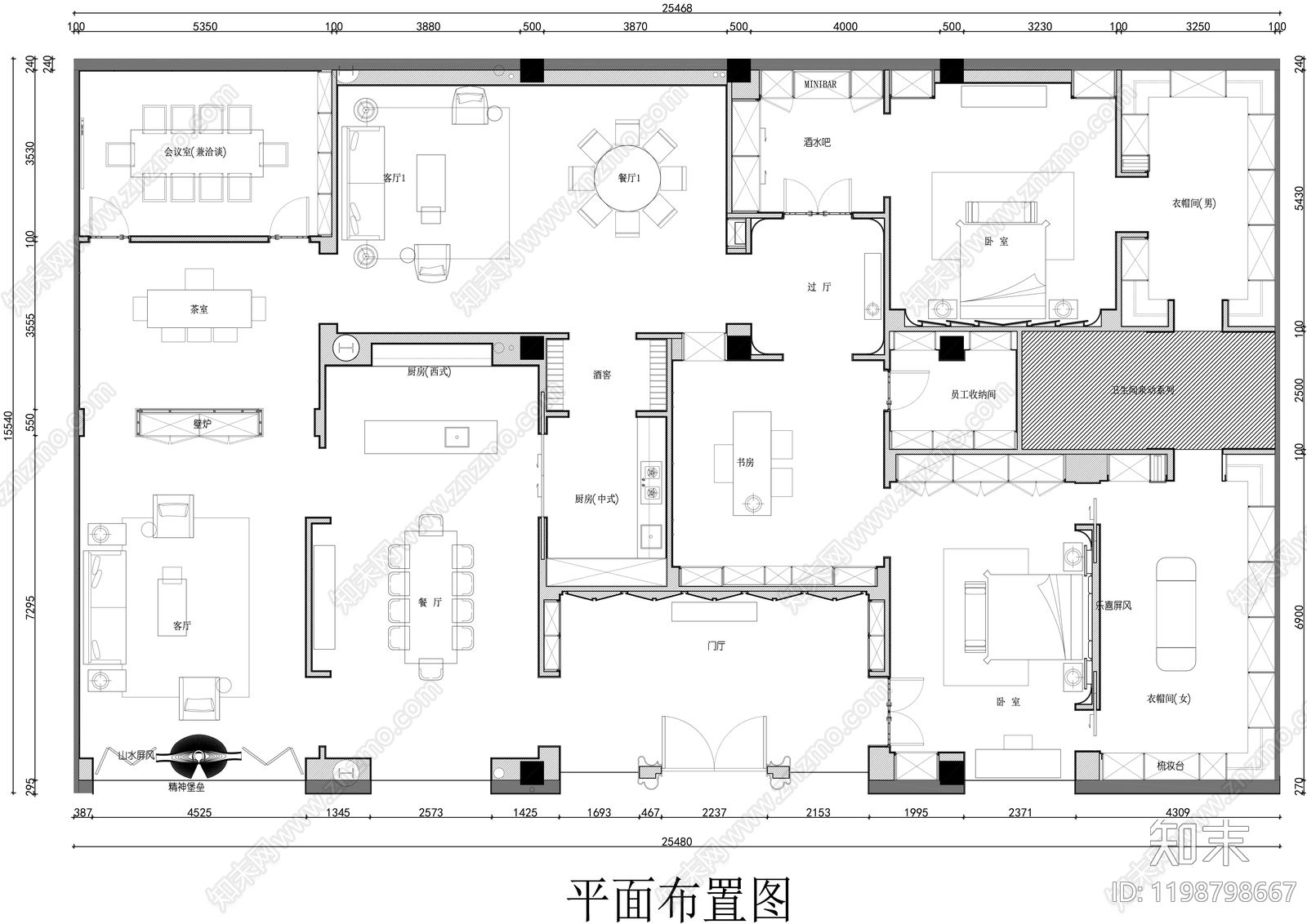家具展厅施工图下载【ID:1198798667】