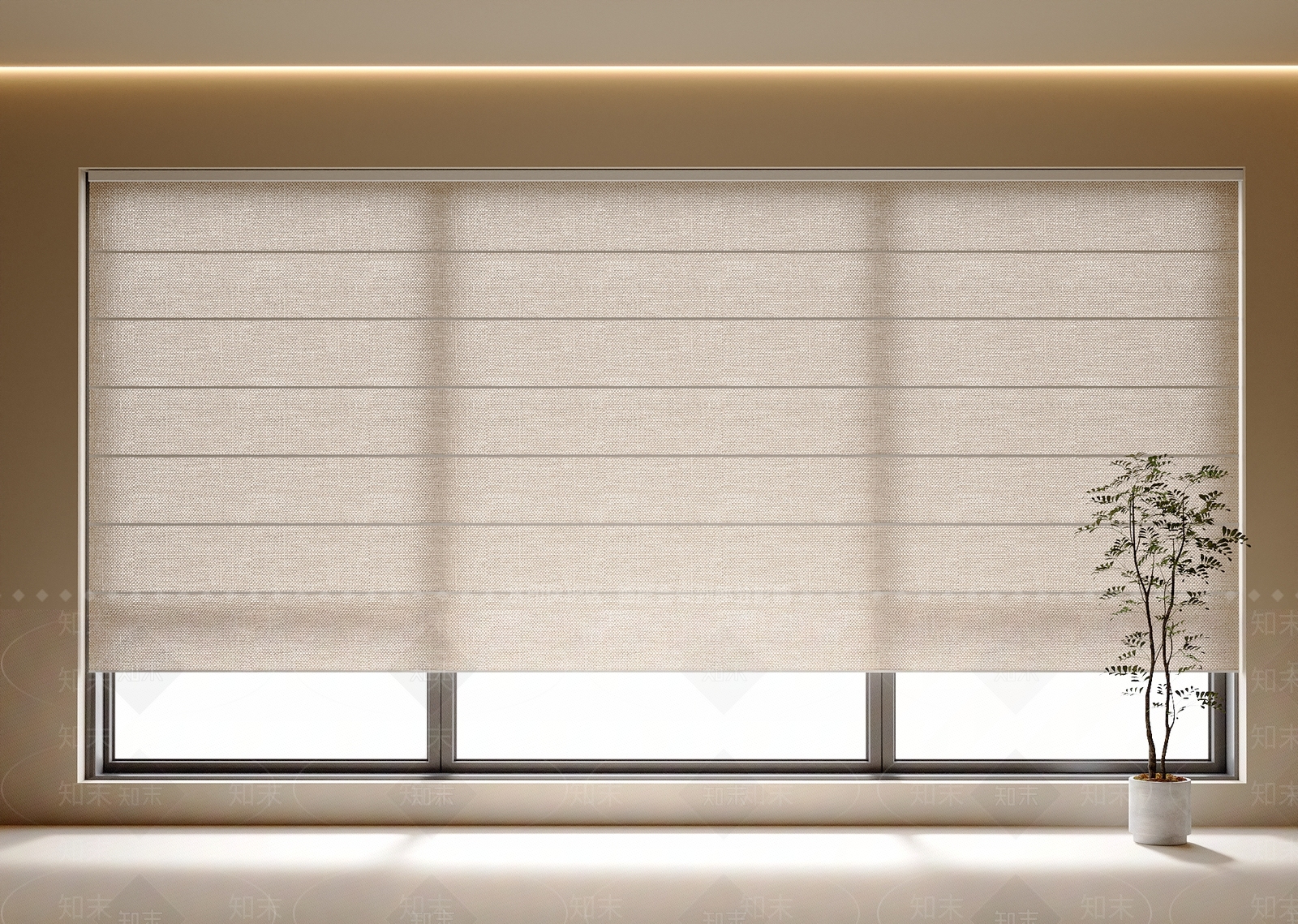 现代窗帘SU模型下载【ID:1198799302】