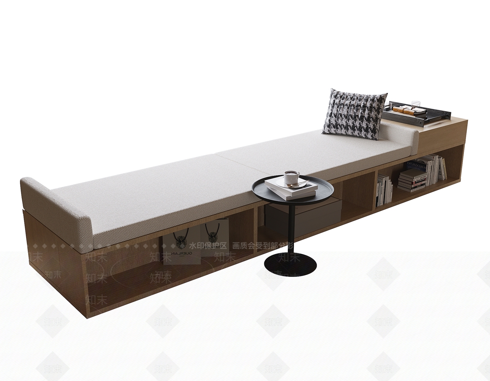 现代飘窗柜3D模型下载【ID:1198802028】