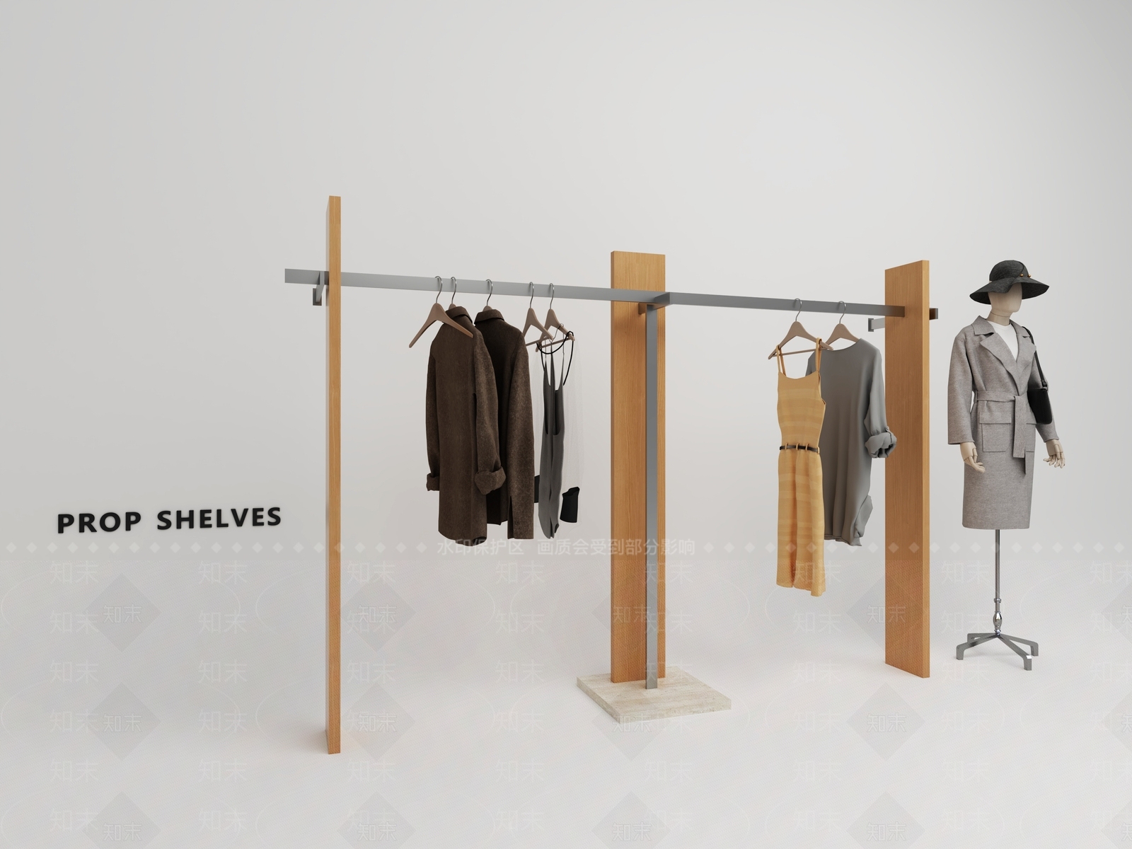 现代衣架3D模型下载【ID:1198802448】