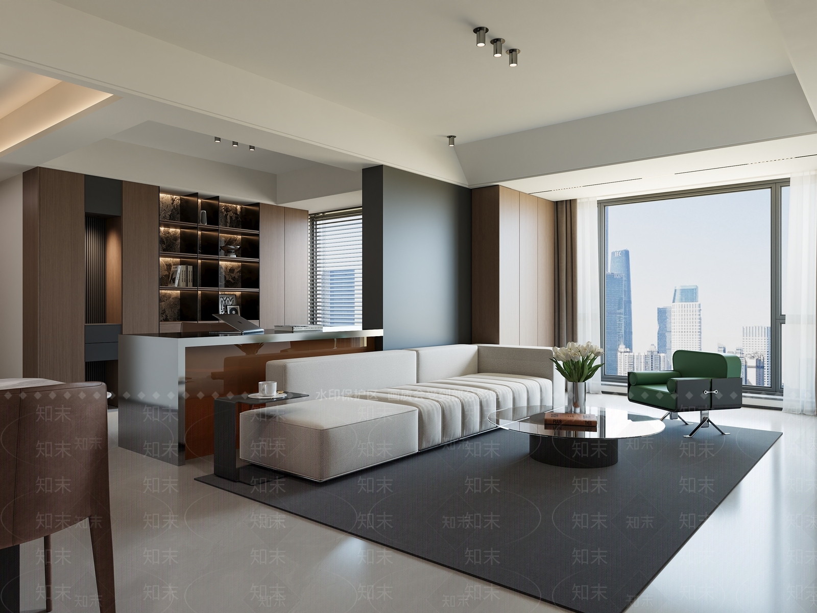 现代客餐厅3D模型下载【ID:1215167960】