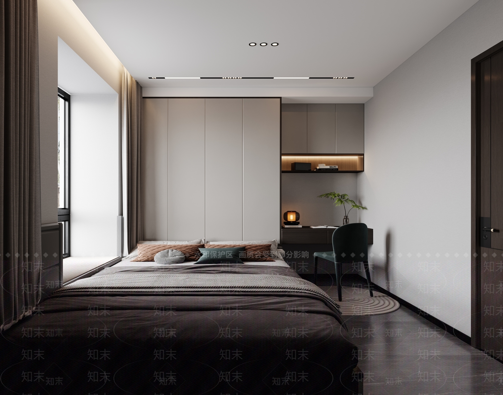 现代榻榻米卧室3D模型下载【ID:1198808407】